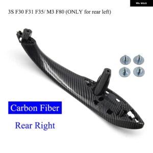 BMW カー インテリア ドアハンドル プルトリムカバー 3 4シリーズ F30 F80 F31 F32 F33 F34 F35 F36 2013-2018 - Carbon Rear Right