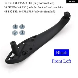 BMW カー インテリア ドアハンドル プルトリムカバー 3 4シリーズ F30 F80 F31 F32 F33 F34 F35 F36 2013-2018 - Black-Front Left