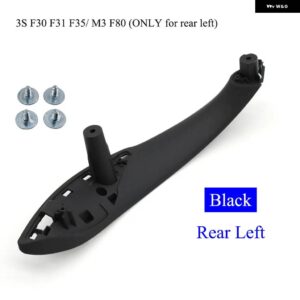 BMW カー インテリア ドアハンドル プルトリムカバー 3 4シリーズ F30 F80 F31 F32 F33 F34 F35 F36 2013-2018 - Black-Rear Left