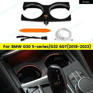 BMW 11色 LED スピーカー カバー G30 5シリーズ 車ミッドレンジツイーター HIFI 音楽 ステレオ ホーン 周囲光飾る リペア - g30　cup　holder　light