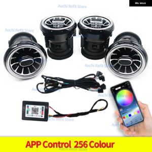 アウディ 256色 LED エアベント A3 S3 RS3 8V 8Y 8P 2004-2020 ダッシュボード 周囲光エアコン アウトレット ノズル リペア