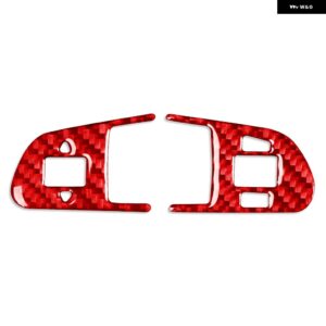 アウディ カーボン インテリア 自動ステアリング ホイールボタン トリム ステッカー Q7 2007-2015 装飾 - red