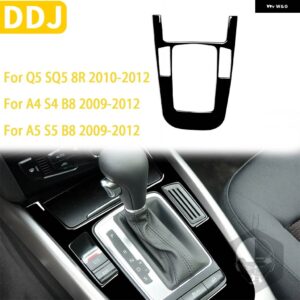 アウディ Q5 SQ5 8R 2010-2018 A4 S4 B8 A5 S5 2009-2016 カーブラック インテリア オートギアパネルトリム ステッカー プラスチック - E