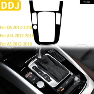 アウディ Q5 SQ5 8R 2010-2018 A4 S4 B8 A5 S5 2009-2016 カーブラック インテリア オートギアパネルトリム ステッカー プラスチック - B