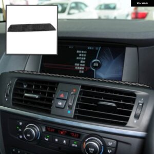 BMW カーボン インテリア 自動スクリーントリム ステッカー X3 F25 2011-2017 X4 F26 2014-2017 - Black RHD