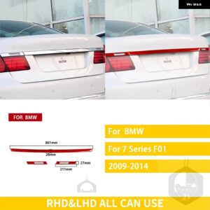 BMW 7シリーズ F01 2009-2014 カーボン外装トランクトリムストリップ ステッカー 装飾 - red