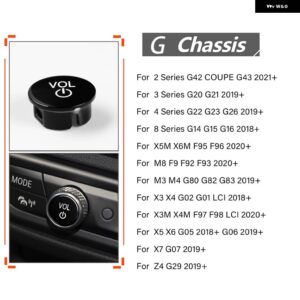 BMW G42 G43 F95 F96 G20 G21 G92 G93 G80 G82 G22 G23 G26 G02 G01 G14 G15 G16 G05 G07 VOL ボタン コントロールノブ 装飾 - vol Button black