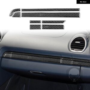 ポルシェ ボクスターケイマン 718 982 2016-2022 副パイロットモールド ステッカー カーボン インテリア カー - Black LHD