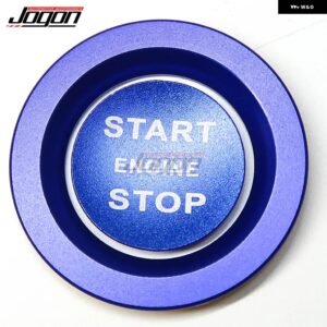 ランドローバー ディスカバリースポーツ LR5 レンジローバースポーツヴォーグ EVOQUE エンジン スタートストップボタン カバー 点火リング 装飾 ステッカー - Blue 2pcs
