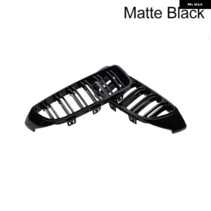 BMW PULLECO 車フロントバンパー グリル レーシング グリル 4シリーズ F32 F33 F36 M3 F80 M4 F82 12-18 デュアルスラット - Matte Black