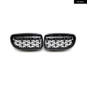 BMW PULLECO ダイヤモンドグリル 車キドニーグリル フロントバンパー レーシング グリル 自動スタイリング E90 E91 318I 320I 325I 328I 2009-2012 - Gloss　Black