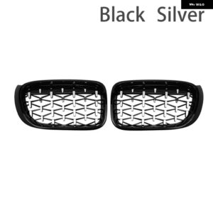 BMW PULLECO ダイヤモンドフロントバンパー グリル レーシング グリル キドニーグリル X3 X4 F25 F26 2014-2017 - BlackSilver