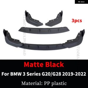 BMW フロントバンパー リップあごガードフェイスリフト 3 G20 G21 G28 2019-2022 M スポーツ 330I 340I 320I 320D 340D ツーリングチューニング - Matte　Black