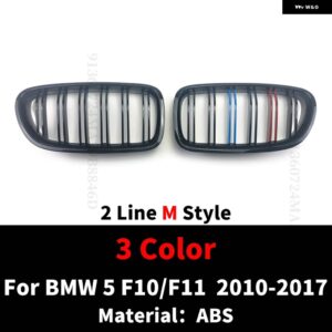 BMW 5 F10 F11 2010-2017 520I 528I 535I 530I 550I 520D 530D 518D フロントバンパー キドニーグリル スプリッター チューニング - 2　Slat　M　Color