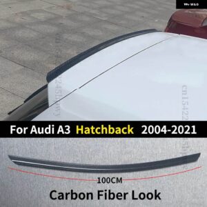 アウディ リアスポイラー ルーフウイング ディフューザー トランクリップエアダム A3 S3 8PA 8VA 8VS 8V7 2004-2021 翼型ブーツ テールチューニング - Carbon Black 100CM