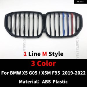 BMW センターメッシュフロントインレットバンパー グリル レーシング キドニーグリル NEW X5 G05 M F95 2019-2022 スタイリング チューニングフェイスリフト - 1　Line　3　Color