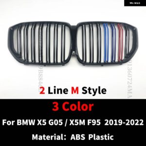 BMW センターメッシュフロントインレットバンパー グリル レーシング キドニーグリル NEW X5 G05 M F95 2019-2022 スタイリング チューニングフェイスリフト - 2　Line　3　Color