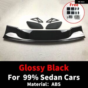 BMW スプリッター ディフューザー トランクリップ 汎用 GT スタイルリアスポイラー ウイングエアダム 99% セダン車 VW ホンダ トヨタ チューニング - Glossy　Black
