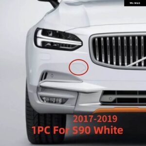 ボルボ フロントバンパー トレーラー牽引フックキャップ S60 V60 2014-2017 S90 V90 2017-2019 - For　S90　White　17-19