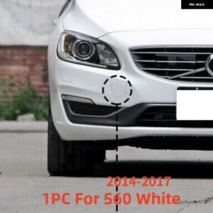 ボルボ フロントバンパー トレーラー牽引フックキャップ S60 V60 2014-2017 S90 V90 2017-2019 - For　S60　White　14-17