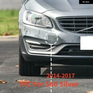 ボルボ フロントバンパー トレーラー牽引フックキャップ S60 V60 2014-2017 S90 V90 2017-2019 - For　S60　Silver　14-17