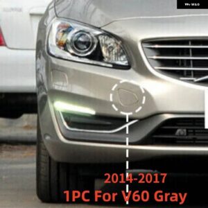 ボルボ フロントバンパー トレーラー牽引フックキャップ S60 V60 2014-2017 S90 V90 2017-2019 - For　V60　Gray　14-17