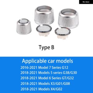 BMW 1-7シリーズ F30 F10 G01 X3 X4 X5 X6 X7 Z4 F32 F20 クリスタル空調ノブ ボリュームオーディオコントロールボタン リングカバー - type　b