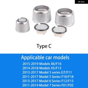 BMW 1-7シリーズ F30 F10 G01 X3 X4 X5 X6 X7 Z4 F32 F20 クリスタル空調ノブ ボリュームオーディオコントロールボタン リングカバー - type　c
