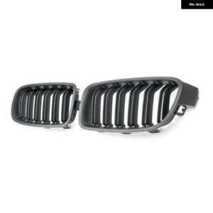 BMW ペア グロスブラック /M スタイルカースタイリング フロントキドニーグリル レーシング グリル 3シリーズ F30 F31 F35 2012-2018 - 2　Line　Matte　Black