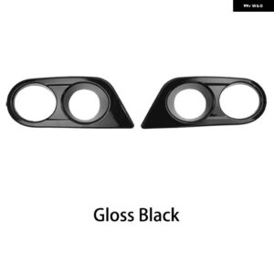 BMW E46 M3 2 ドア フォグランプ カバー カーボンランプフレーム 01-06 フロントフードバーグリル ライト自動車外装 - Gloss Black