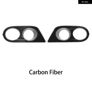 BMW E46 M3 2 ドア フォグランプ カバー カーボンランプフレーム 01-06 フロントフードバーグリル ライト自動車外装 - Carbon Fiber
