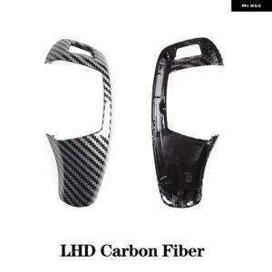BMW F01 F02 F10 F18 グロスブラック LHD RHD ギアシフトレバーノブ カバー ギアシフト交換カーボン 2008-2013 - LHD-Carbon Fiber