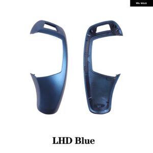 BMW F01 F02 F10 F18 グロスブラック LHD RHD ギアシフトレバーノブ カバー ギアシフト交換カーボン 2008-2013 - LHD Blue