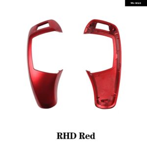 BMW F01 F02 F10 F18 グロスブラック LHD RHD ギアシフトレバーノブ カバー ギアシフト交換カーボン 2008-2013 - RHD red