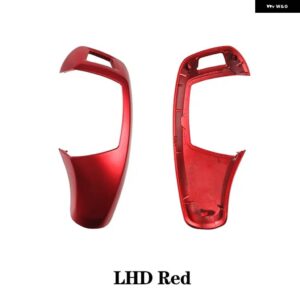 BMW F01 F02 F10 F18 グロスブラック LHD RHD ギアシフトレバーノブ カバー ギアシフト交換カーボン 2008-2013 - LHD red