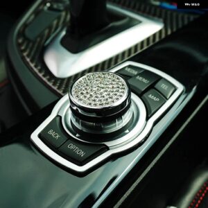 BMW 1個 インテリア マルチメディア ボタン 装飾 カースタイリング ステッカー F10 F20 F30 F34 F07 F25 F26 F15 F16 - 1pcs Silver