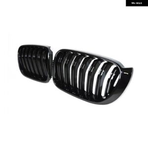 BMW ペアフロントキドニーグリル ダイヤモンドスタイル レーシング グリル F25 F26 X3 X4 2014-2017 カースタイリング - 2　Line　Gloss　Black