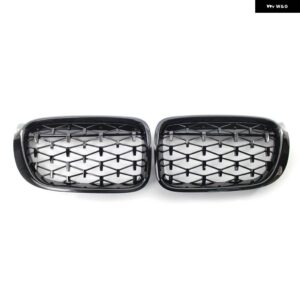 BMW ペアフロントキドニーグリル ダイヤモンドスタイル レーシング グリル F25 F26 X3 X4 2014-2017 カースタイリング - Diamond　Gloss　Black