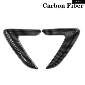 BMW グロスブラック サイドベントエアフローフェンダーインテークカバー ホイールフロントバンパー ステッカー F30 F35 F31 320I 328I 335I 2013-2018 - carbon fiber