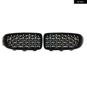 BMW ペアフロントバンパー キドニーグリル F32 F33 F36 F80 F82 F83 M3 M4 ダイヤモンドスタイル レーシング グリル カースタイリング - Silver　and　Black