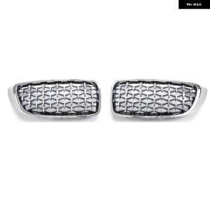 BMW ペアフロントバンパー キドニーグリル F32 F33 F36 F80 F82 F83 M3 M4 ダイヤモンドスタイル レーシング グリル カースタイリング - All　Silver