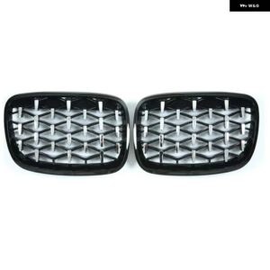 BMW ペアダイヤモンドスタースタイルグリル フロントキドニーグリル バンパー 2シリーズ F45 228I 220I 235I 2013-2018 カースタイリング - Silver　and　Black