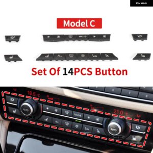 BMW A/C ヒーターボタン キーキャップ リペア キット スイッチ ボタン カバー F01 F02 F06 F07 F10 F11 F12 F13 5/6/7シリーズ 2010-2017 - C 14Pcs