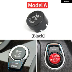 BMW スタートストップ エンジン ボタン スイッチ 交換カバー 1/2/3/4/5/6/7シリーズ F10 F11 F20 F21 F22 F25 F26 F30 F31 F32 F01 F15 - A With OFF Black