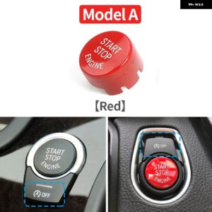 BMW スタートストップ エンジン ボタン スイッチ 交換カバー 1/2/3/4/5/6/7シリーズ F10 F11 F20 F21 F22 F25 F26 F30 F31 F32 F01 F15 - A With OFF Red
