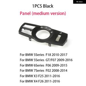BMW ヘッドライト スイッチ パネル ヘッドライト スイッチ ノブ フォグライト スイッチ ボタン 5/6/7シリーズ F02 F06 F07 F18 X3 X4 2008-2017 - 1PCS B Black
