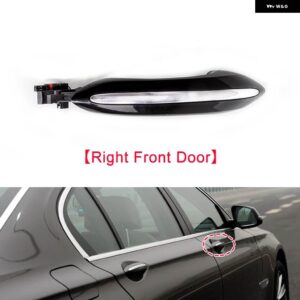 BMW 車外装 ドアハンドル キーレス感知ハンドル交換用ライト F10 F11 F18 F06 F12 F13 F02 F07 F01 F02 F03 F04 - Black-Right-Front
