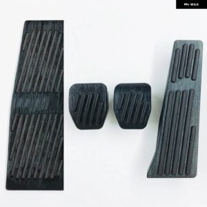 BMW 5シリーズ E60 E61 2001-2010 ブレーキ アクセル燃料ペダル パッド マットカバー ブラック合金 - black　mt　4pc