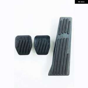 BMW 5シリーズ E60 E61 2001-2010 ブレーキ アクセル燃料ペダル パッド マットカバー ブラック合金 - black　mt　3pc