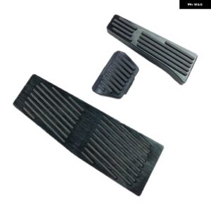 BMW 5シリーズ E60 E61 2001-2010 ブレーキ アクセル燃料ペダル パッド マットカバー ブラック合金 - black　at　3pc